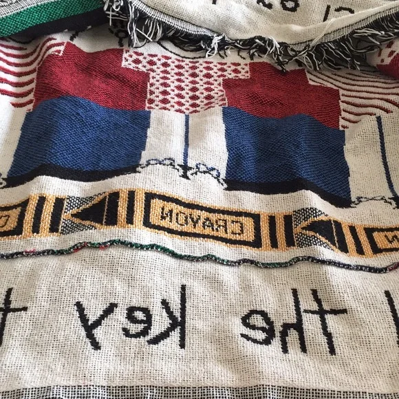 NWOT Lindy Dodds Artwear Fringe Knit Cardigan Jacket Teacher Theme - Picture 9 of 12